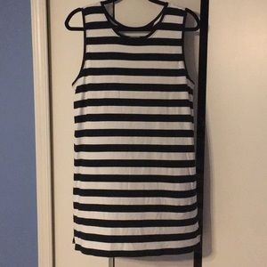EUC Lands end tunic length tank, stripes size XL